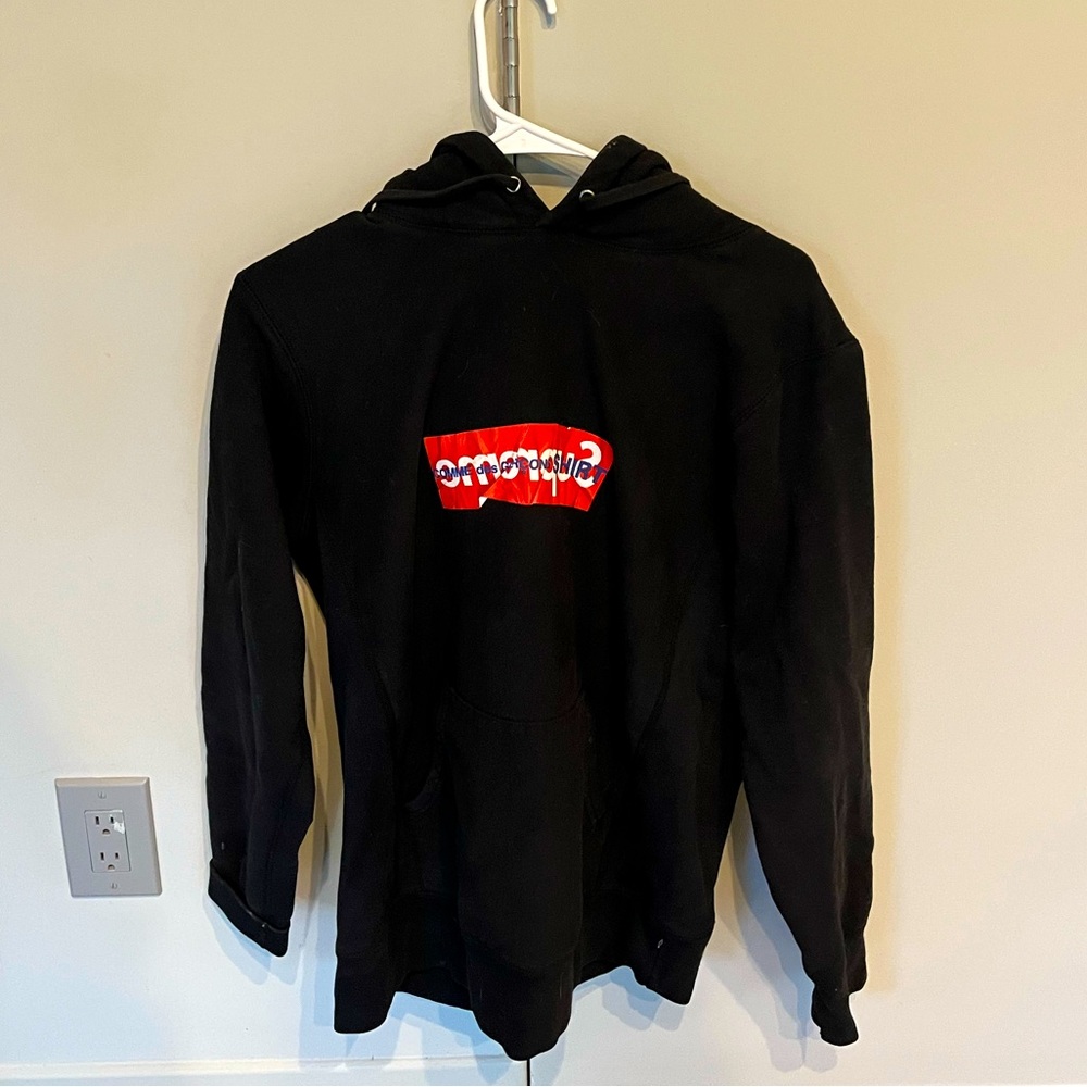 Supreme x Commes des Garçons logo-print hoodie
